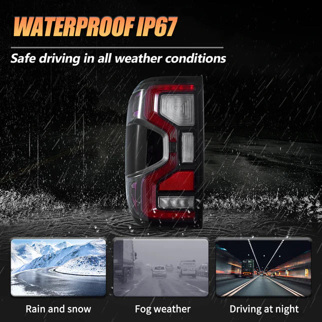 Vland UK LED Tail Lights For 2022-2024 Ford Ranger