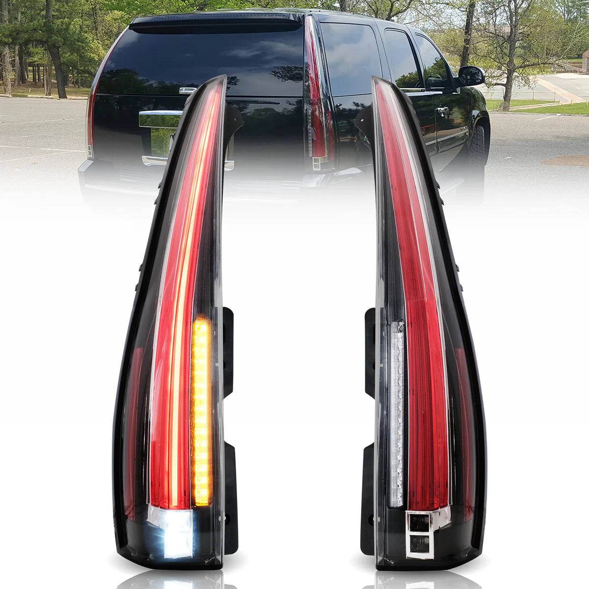 VLAND UK LED Tail Lights 2007-2014 GMC Yukon Chevrolet Tahoe Suburban