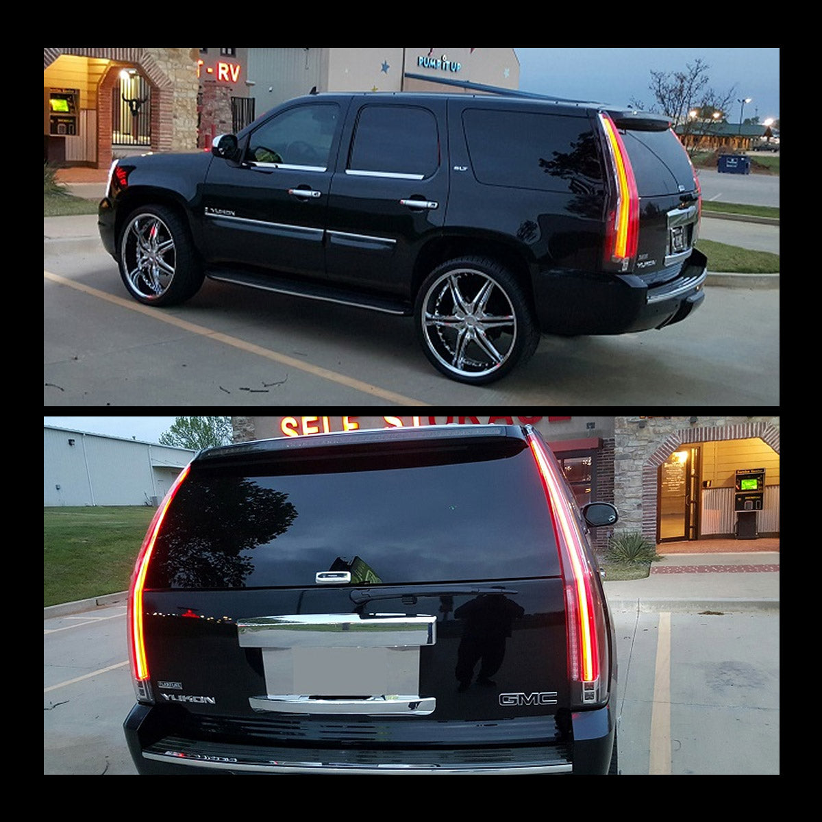 VLAND UK LED Tail Lights 2007-2014 GMC Yukon Chevrolet Tahoe Suburban