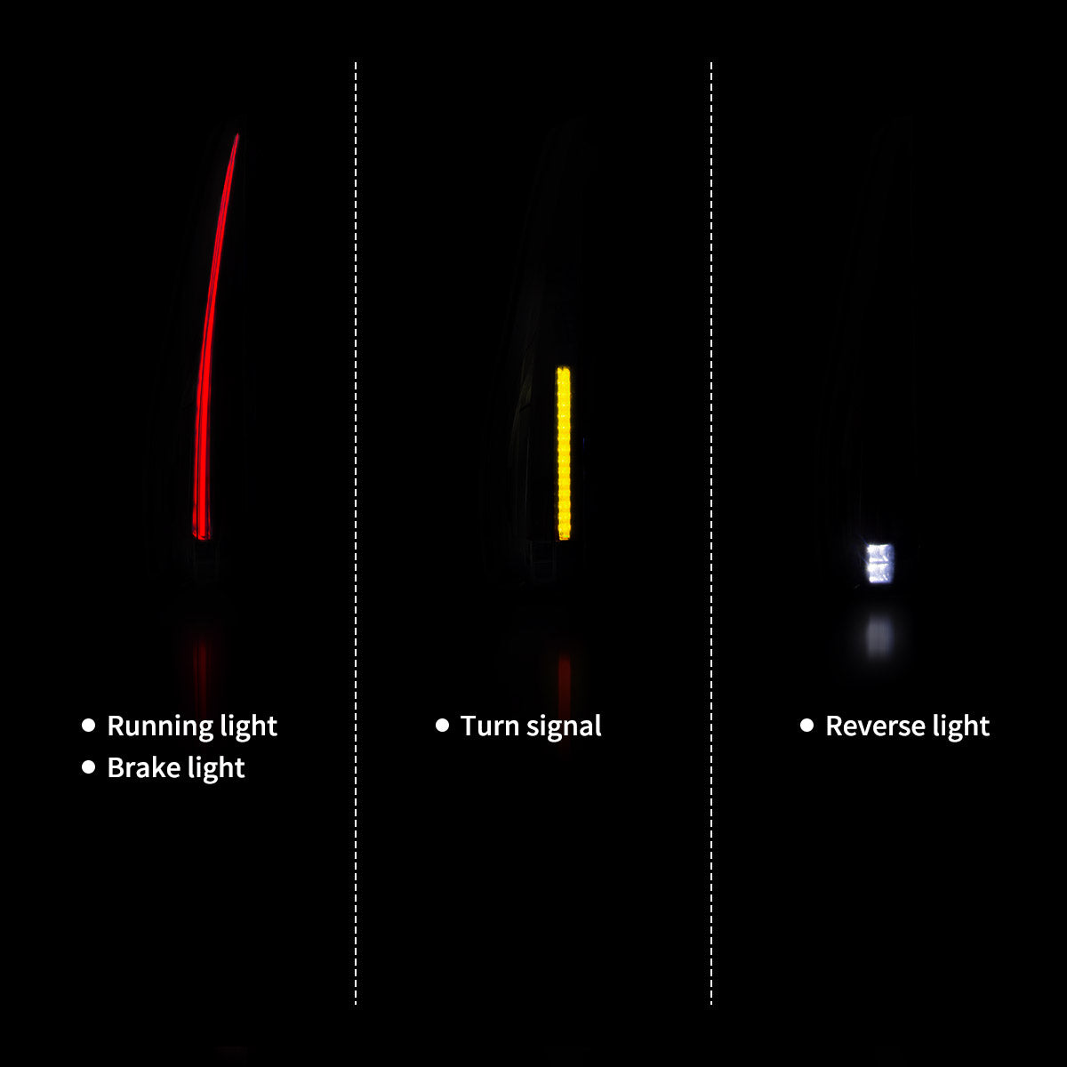 VLAND UK LED Tail Lights 2007-2014 GMC Yukon Chevrolet Tahoe Suburban