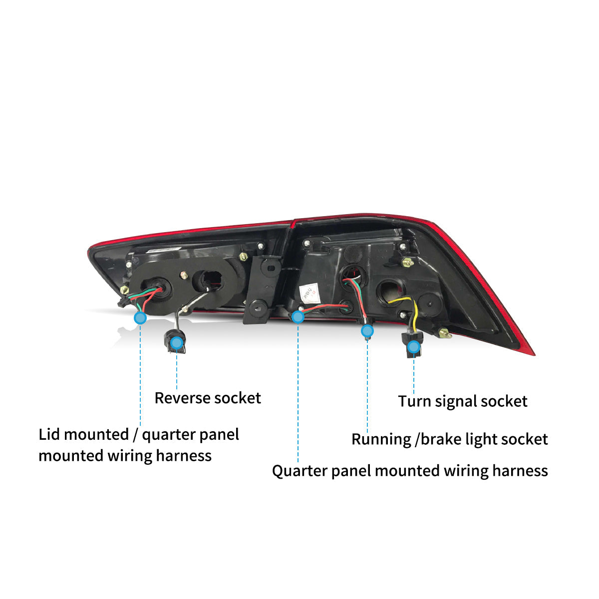 VLAND UK LED Tail Lights For 2008-2017 Mitsubushi Lancer / EVO X
