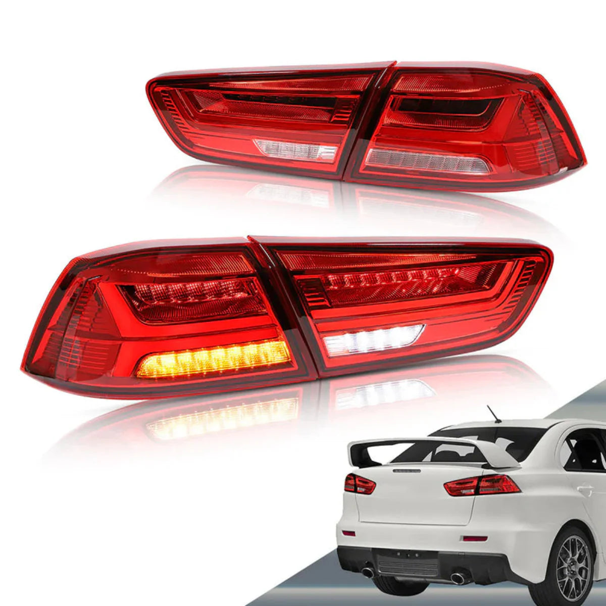 VLAND UK LED Tail Lights For 2008-2017 Mitsubushi Lancer / EVO X
