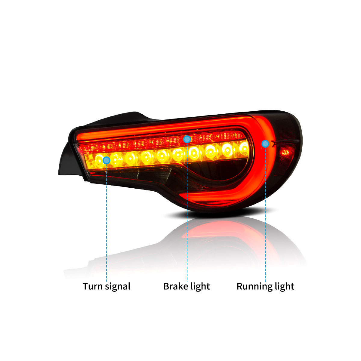 VLAND UK LED Tail Lights For 2012-2020 Toyota 86 & Subaru BRZ & Scion FR-S