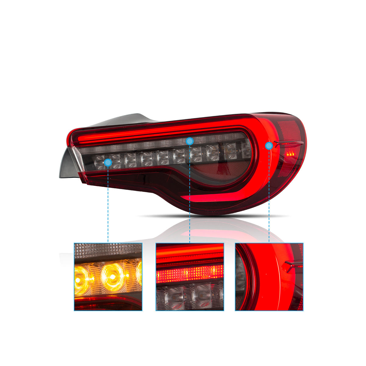VLAND UK LED Tail Lights For 2012-2020 Toyota 86 & Subaru BRZ & Scion FR-S