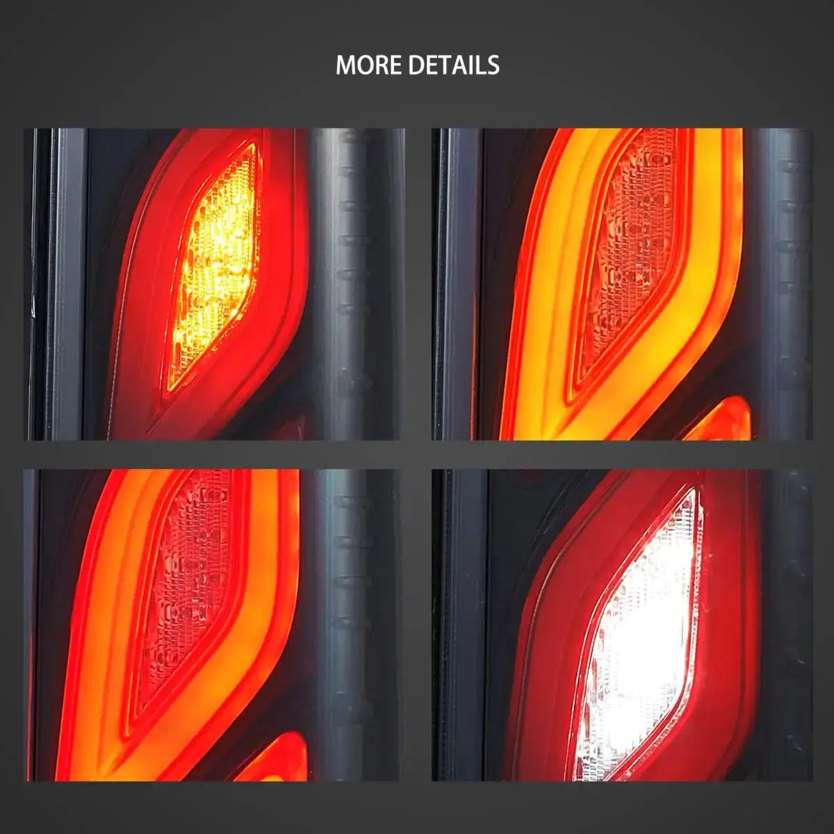 VLAND UK LED Taillights For 2005-2019 Toyota Hiace With Startup Animation