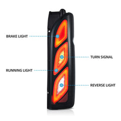 VLAND UK LED Taillights For 2005-2019 Toyota Hiace With Startup Animation