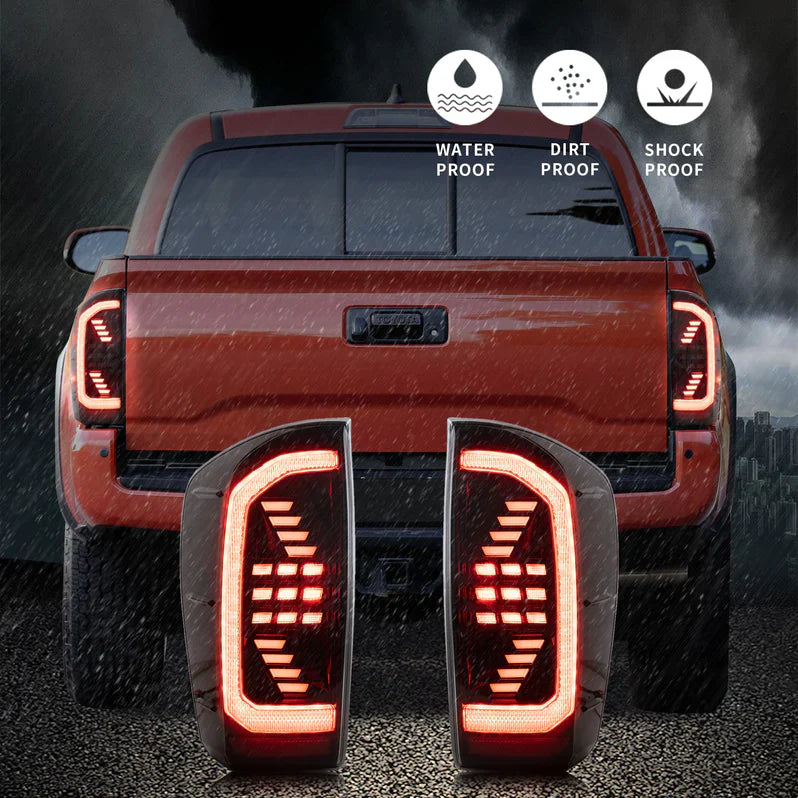 VLAND UK LED Taillights for Toyota Tacoma 2016-2023 With start-up animation