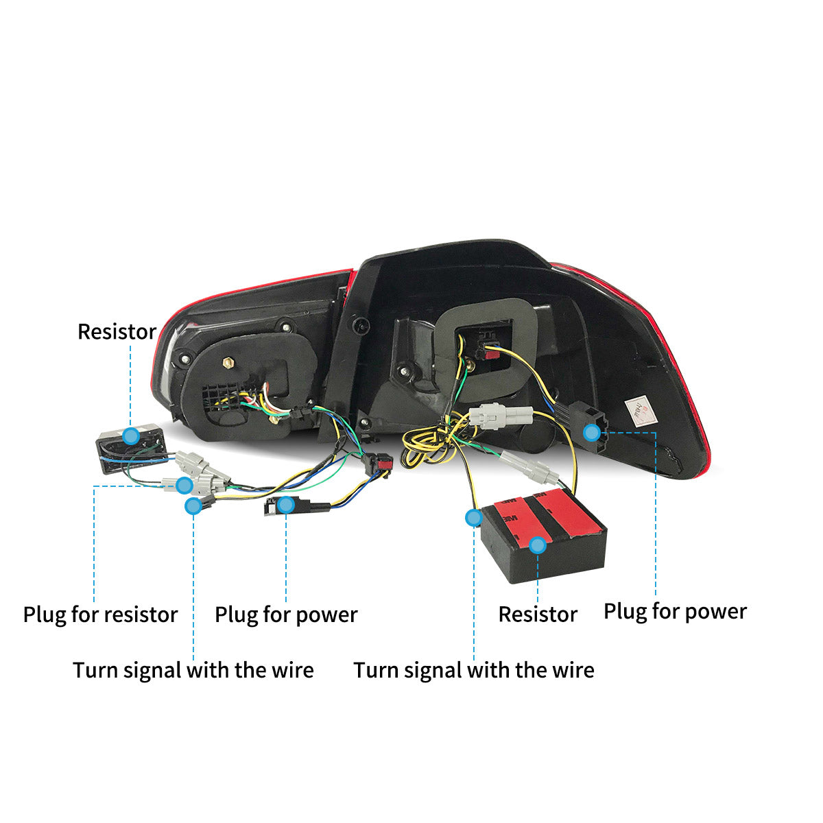 VLAND UK  LED Tail Lights 2009-2014 Volkswagen Golf 6 MK6 with E-Mark