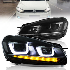 VLAND UK LED Headlights 2009-2014 Volkswagen Golf 6 MK6 with E-Mark