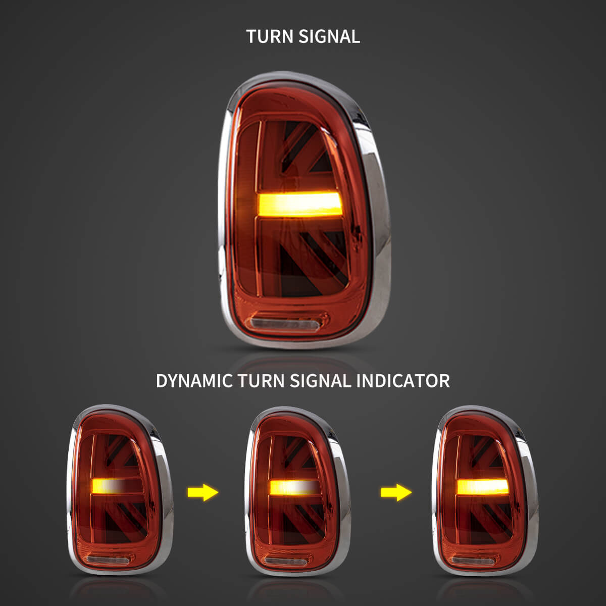 VLAND UK 10-16 Mini Cooper Countryman R60 Vland LED Tail Lights With Dynamic Welcome Lighting