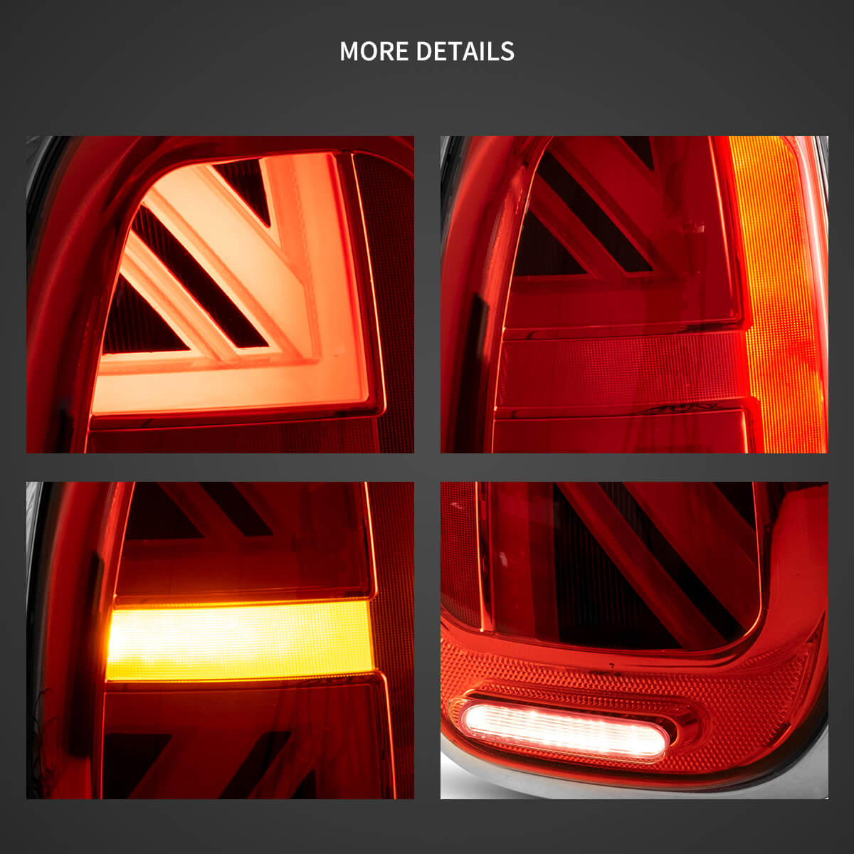 VLAND UK 10-16 Mini Cooper Countryman R60 Vland LED Tail Lights With Dynamic Welcome Lighting